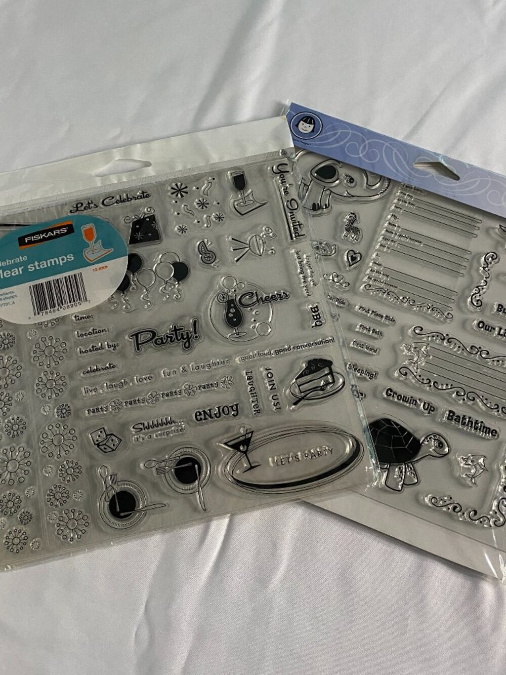 Fiskars Li'l Davis Clear Stamps 2-Set Craft Lot